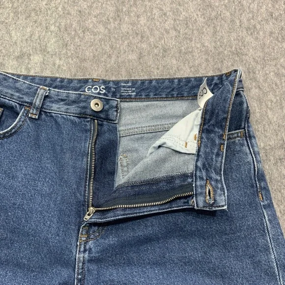 COS Women's High Rise Tapered Ankle Length Wide Leg Blue Jeans - Size 29 - Picture 5 of 15